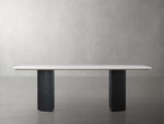 Saint Germain Stone Dining Table with Dauphine Base