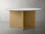 Saint Germain Round Stone Dining Table with Clement Base