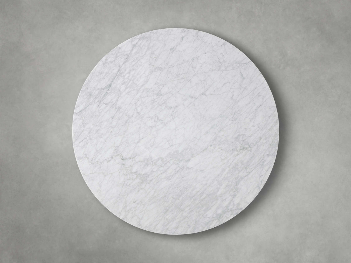 Saint Germain Round Stone Dining Table with Launette Base