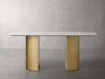 Saint Germain Stone Dining Table with Dauphine Base