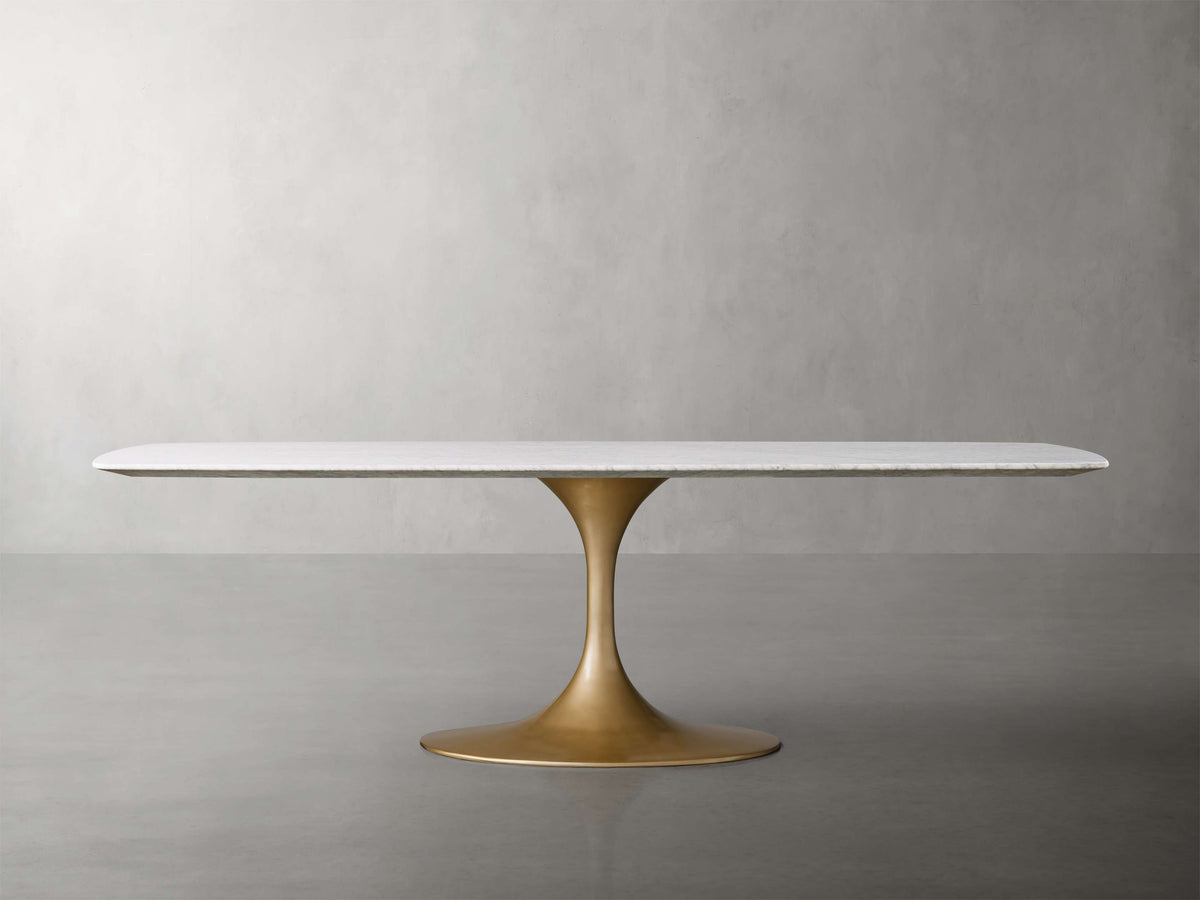 Saint Germain Stone Dining Table with Launette Base