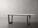 Saint Germain Stone Dining Table with Rennes Base