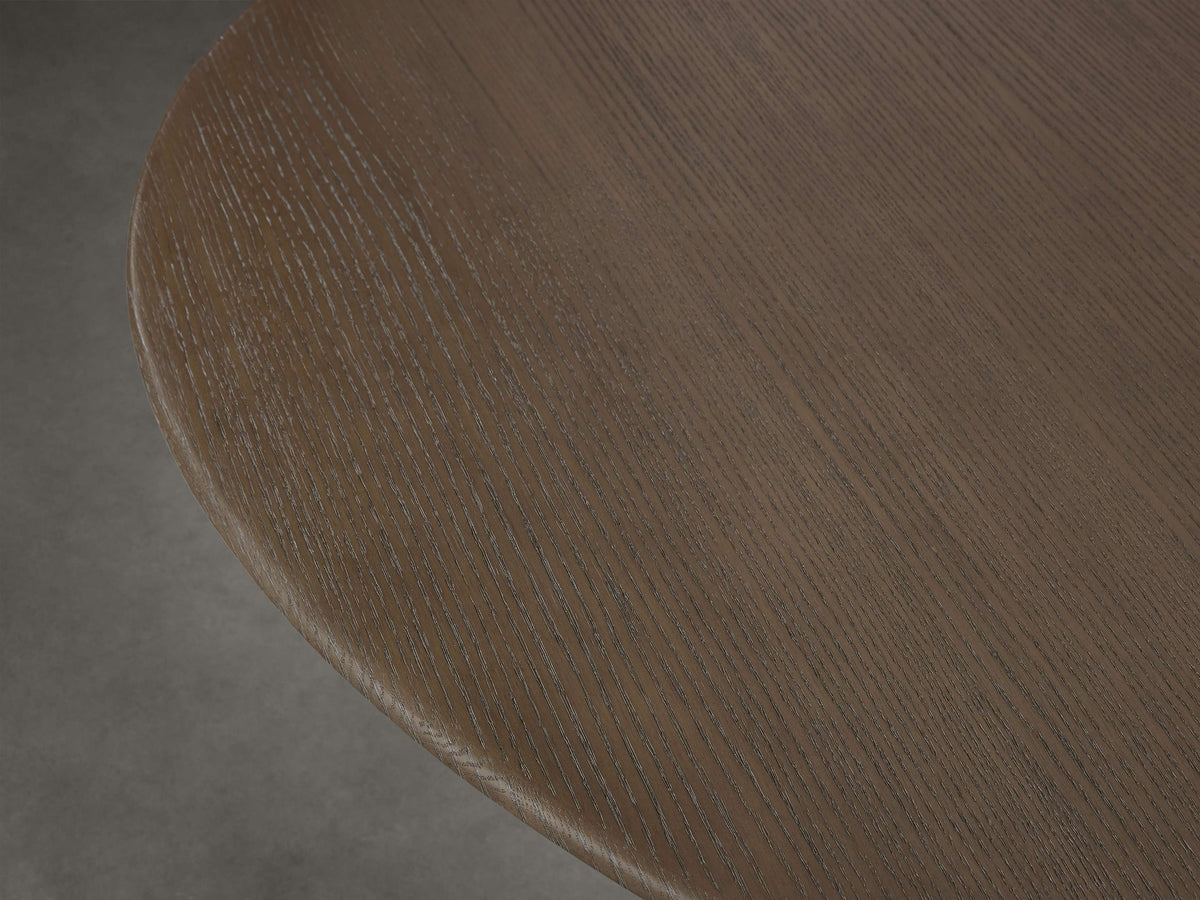 Saint Germain 60" Round Chestnut Top Dining Table with Metal Clement Base