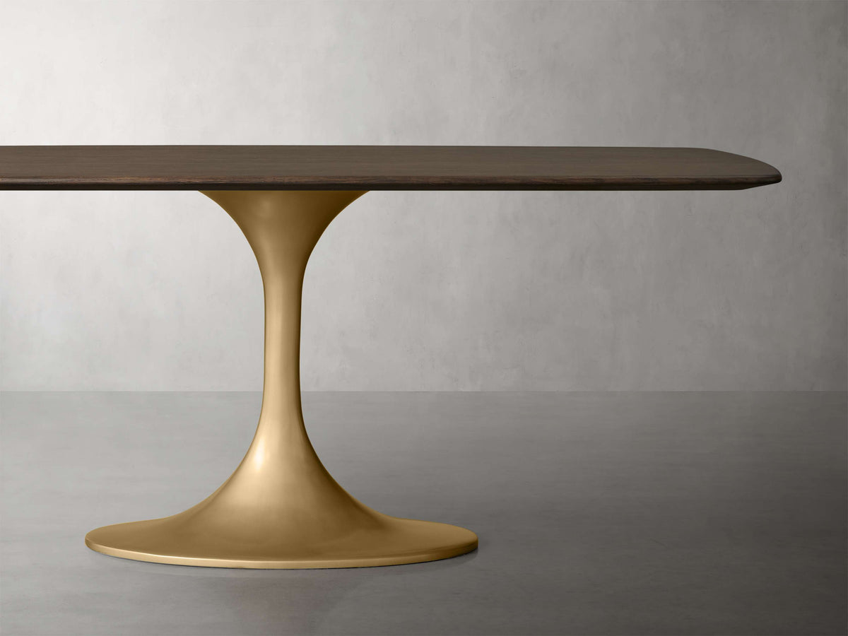 Saint Germain Wood Dining Table with Launette Base