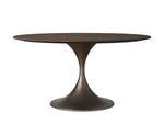 Saint Germain Round Wood Dining Table with Launette Base