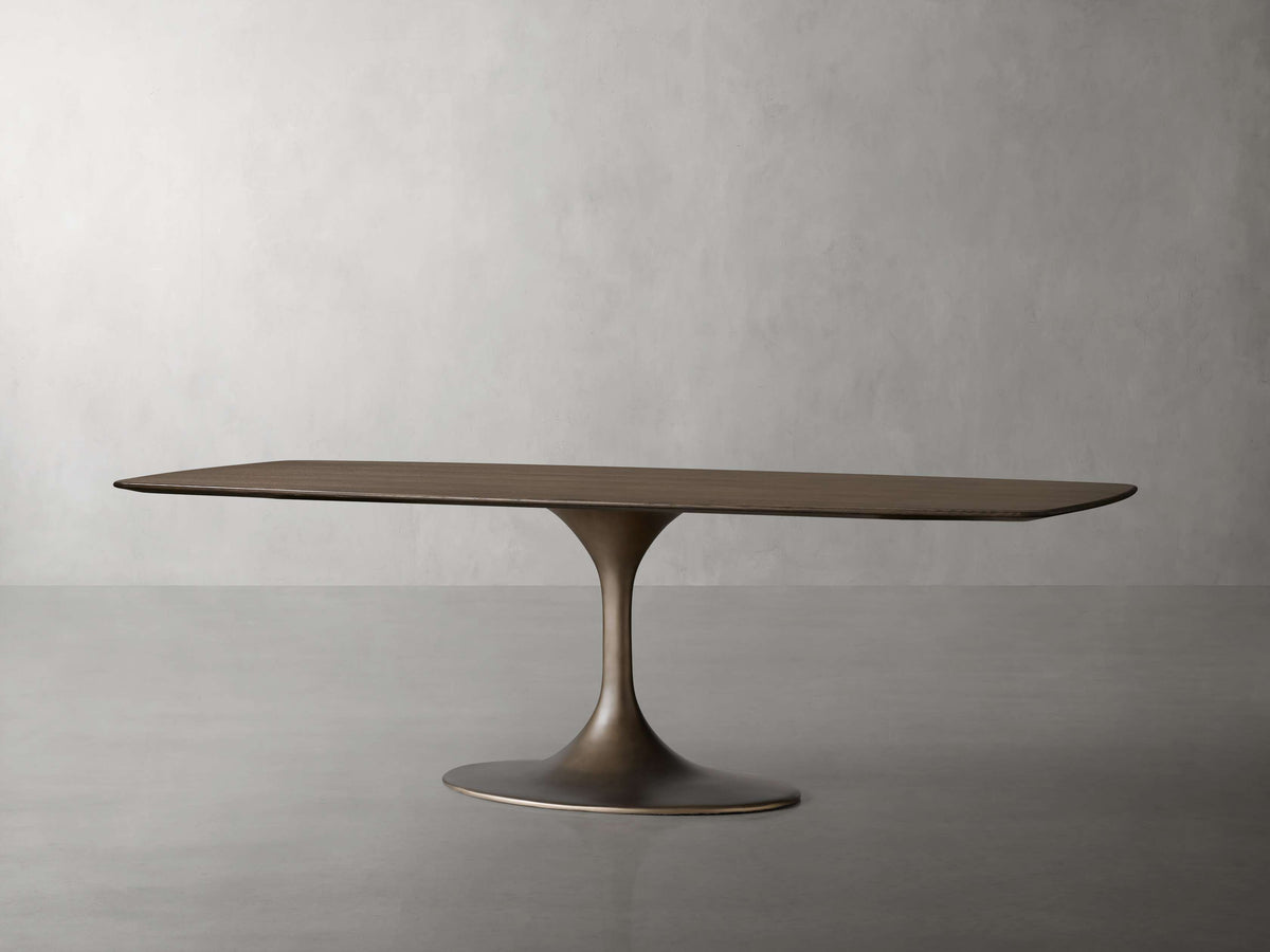 Saint Germain Wood Dining Table with Launette Base