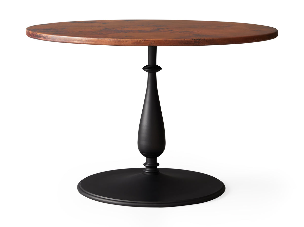 Recycled Metal Dining Table with Cleo Base