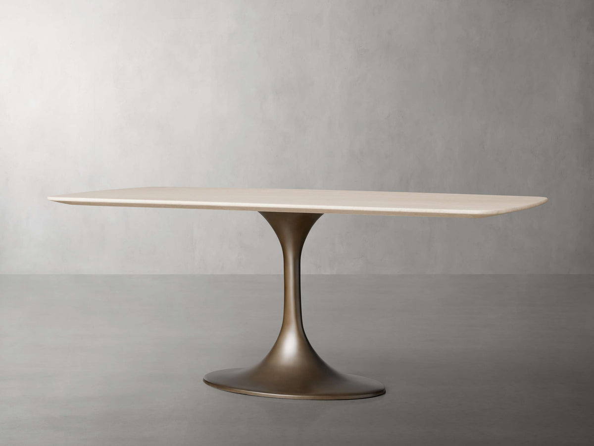 Saint Germain Stone Dining Table with Launette Base