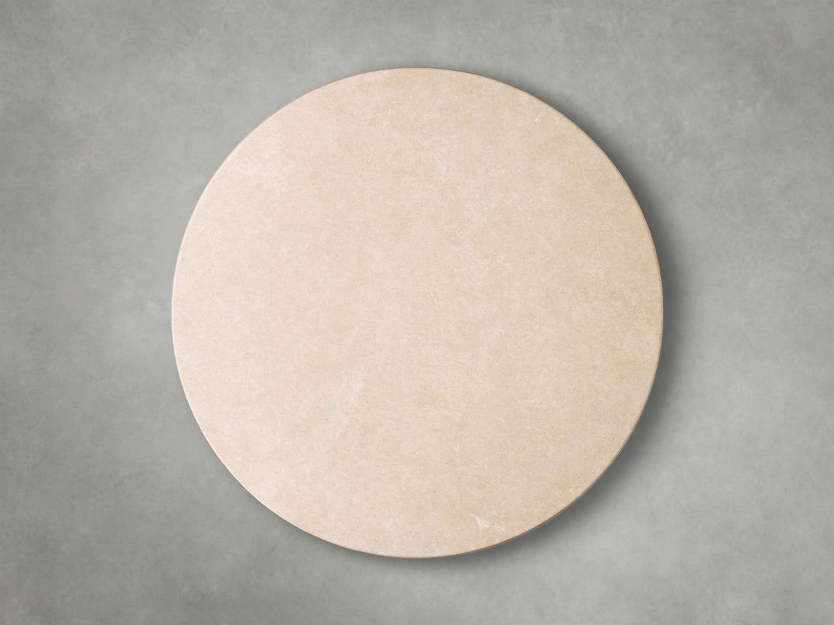 Saint Germain Round Stone Dining Table with Clement Base