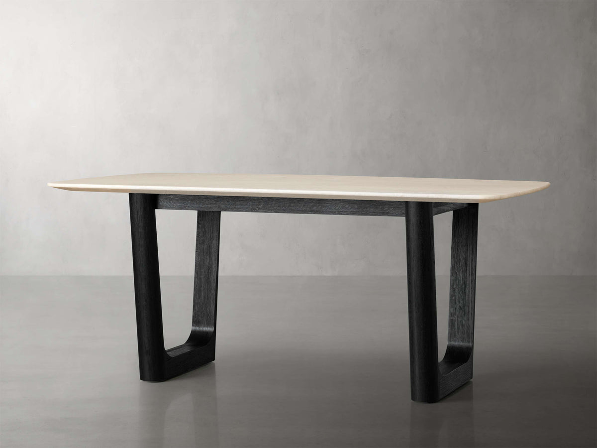 Saint Germain Stone Dining Table with Rennes Base