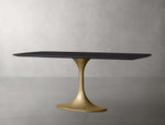 Saint Germain Wood Dining Table with Launette Base