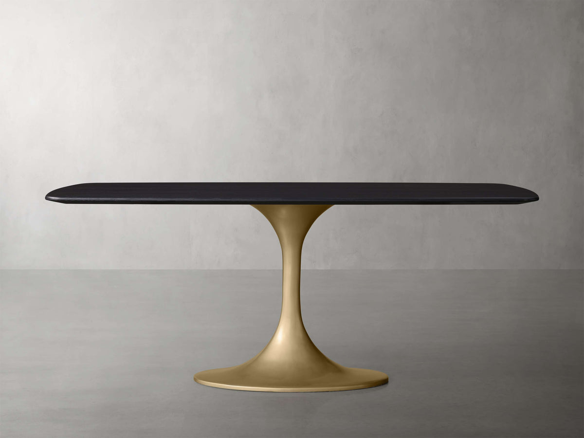 Saint Germain Wood Dining Table with Launette Base