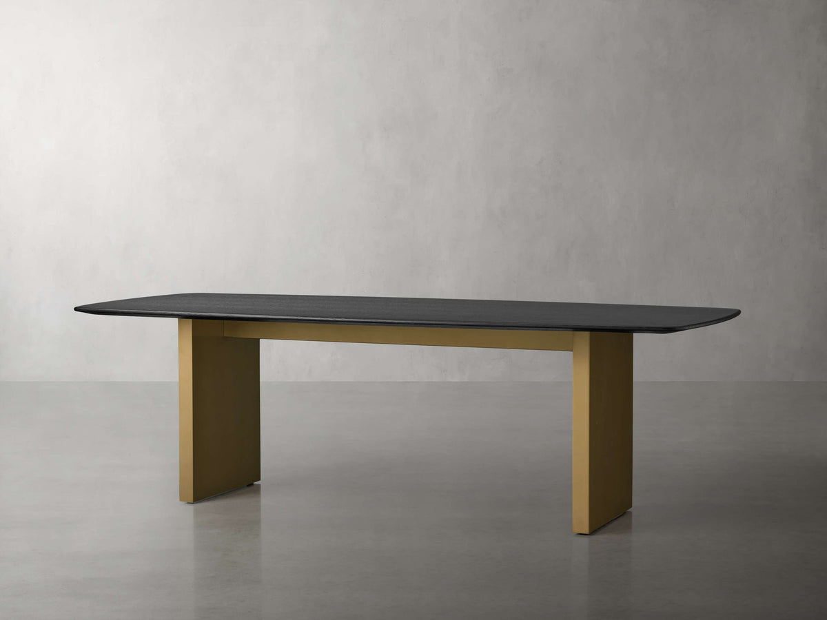 Saint Germain Wood Dining Table with Clement Base