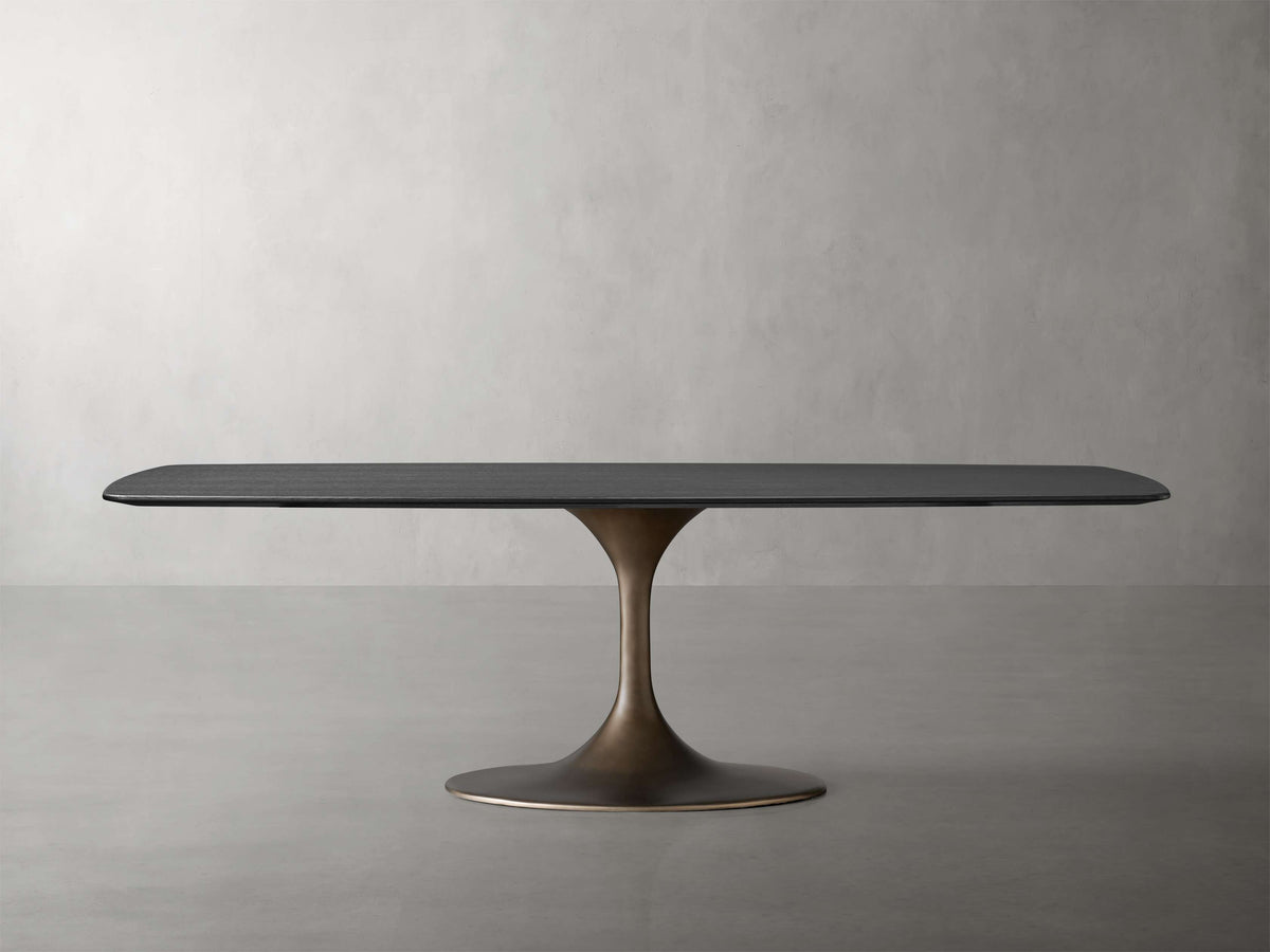 Saint Germain Wood Dining Table with Launette Base