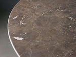 Saint Germain Round Stone Dining Table with Launette Base