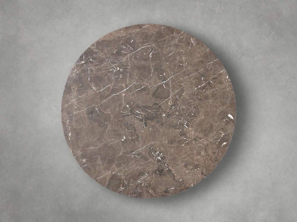 Saint Germain Round Stone Dining Table with Launette Base