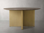 Saint Germain Round Stone Dining Table with Clement Base