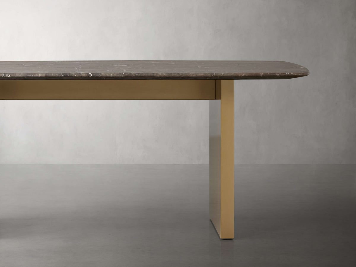 Saint Germain Stone Dining Table with Clement Base