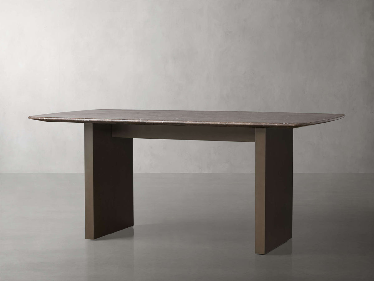 Saint Germain Stone Dining Table with Clement Base