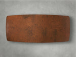 Terracotta Copper Dining Table with Vertex Base