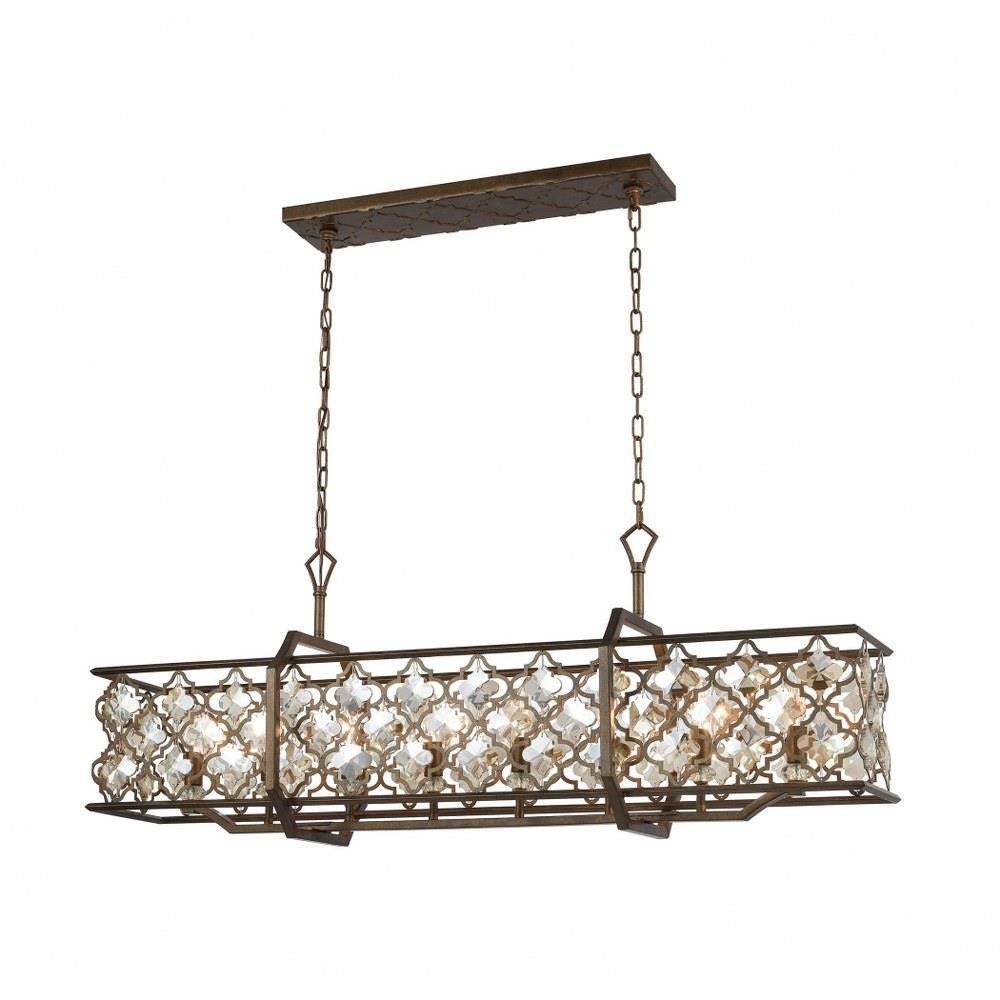 Elk Home - 31099/8 - Armand - 8 Light Billiard/Island in Traditional Style with Luxe/Glam and Victorian inspirations - 18 Inches tall and 47 inches wide