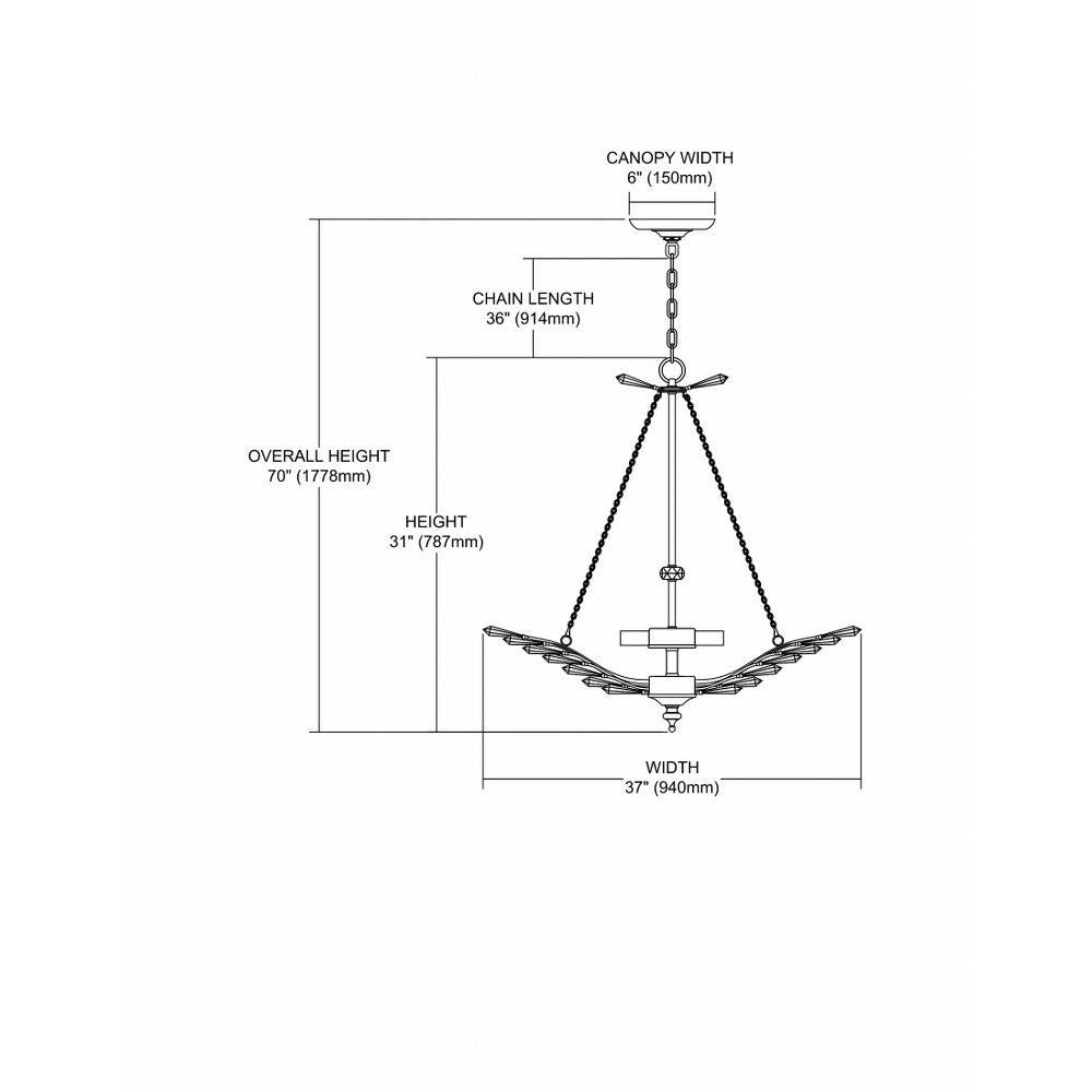 Bailey Street Home - 2499-BEL-1664731 - Fleming Yard - Eight Light Chandelier