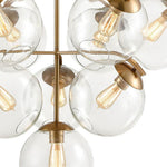 Bailey Street Home - 2499-BEL-3353490 - Mid Century Modern Contemporary Ten Light Chandelier in Satin Brass Finish