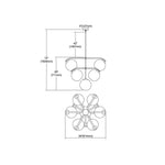 Bailey Street Home - 2499-BEL-3353490 - Mid Century Modern Contemporary Ten Light Chandelier in Satin Brass Finish