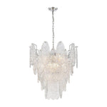 Elk Home - 32445/9 - Frozen Cascade - 9 Light Chandelier in Traditional Style with Art Deco and Luxe/Glam inspirations - 27 Inches tall and 26 inches wide