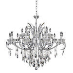 Chrome 15-Light 42-Inch Wide Chandelier with Firenze Clear Crystal
