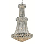 Belenus Chrome Thirty-Two Light 36-Inch Chandelier with Royal Cut Clear Crystal