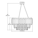 Elk Home - 33215/6 - Seneca Falls - 6 Light Chandelier in Modern/Contemporary Style with Art Deco and Luxe/Glam inspirations - 15 Inches tall and 26 inches wide