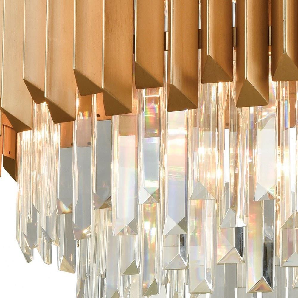 Elk Home - 33216/8 - Seneca Falls - 8 Light Chandelier in Modern/Contemporary Style with Art Deco and Luxe/Glam inspirations - 15 Inches tall and 34 inches wide