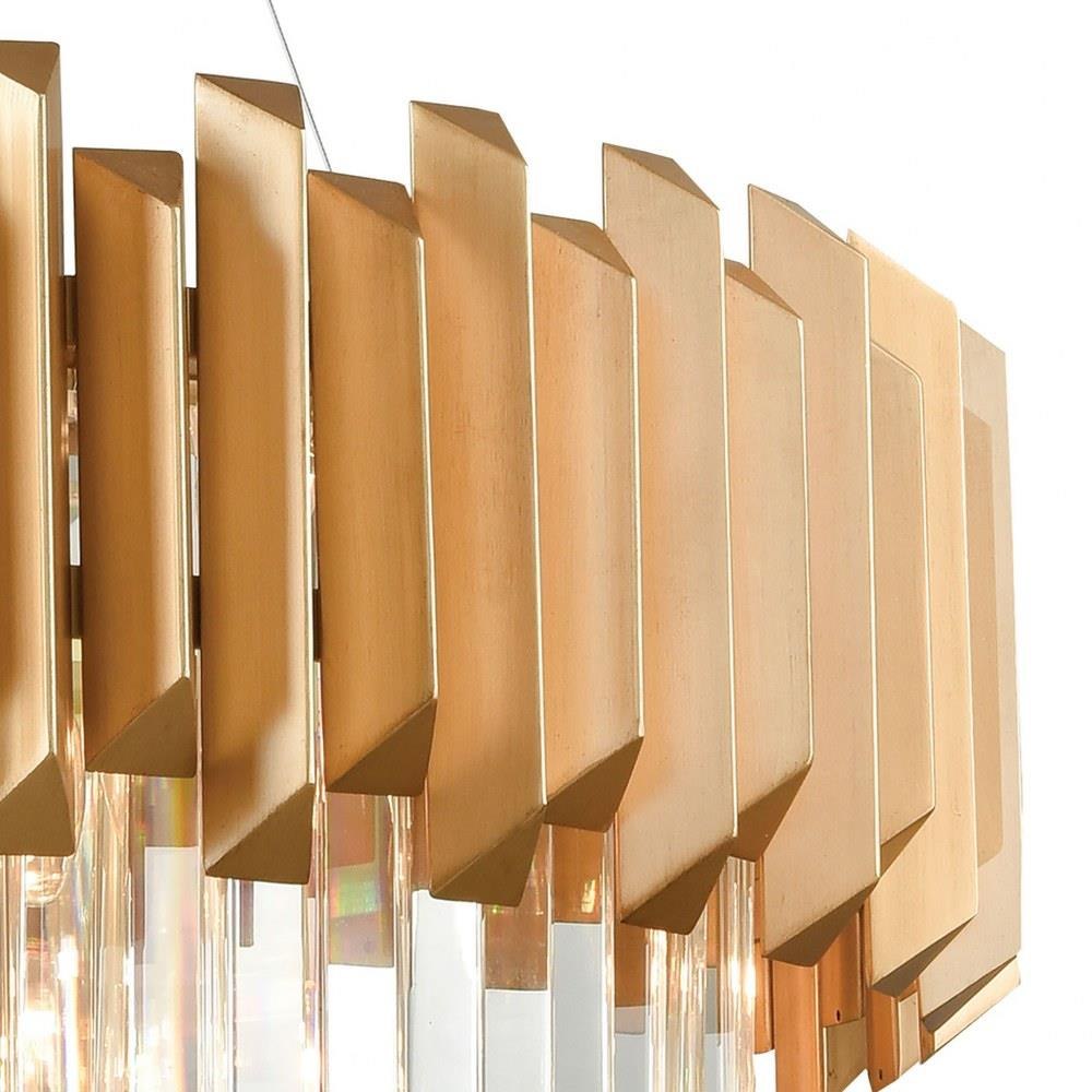 Elk Home - 33216/8 - Seneca Falls - 8 Light Chandelier in Modern/Contemporary Style with Art Deco and Luxe/Glam inspirations - 15 Inches tall and 34 inches wide