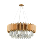 Elk Home - 33216/8 - Seneca Falls - 8 Light Chandelier in Modern/Contemporary Style with Art Deco and Luxe/Glam inspirations - 15 Inches tall and 34 inches wide