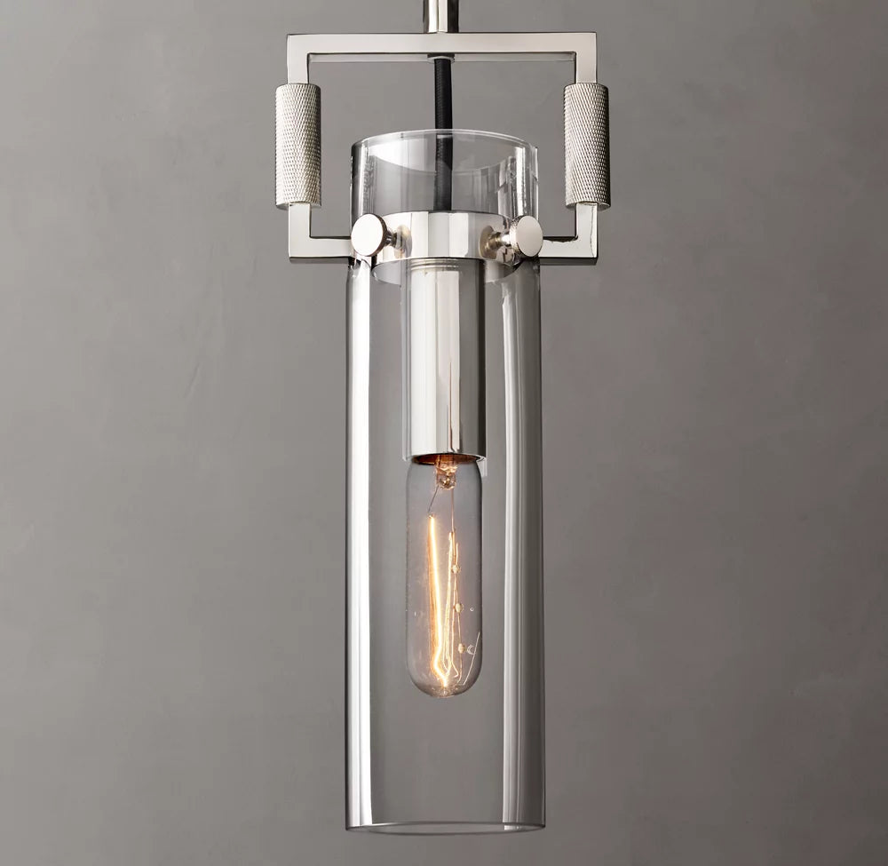 Machinist Glass Cylinder Pendant