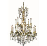 Bronze Chandelier with Royal Cut Crystal