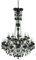 24 Lights Versailles Crystal chandelier in balck finish