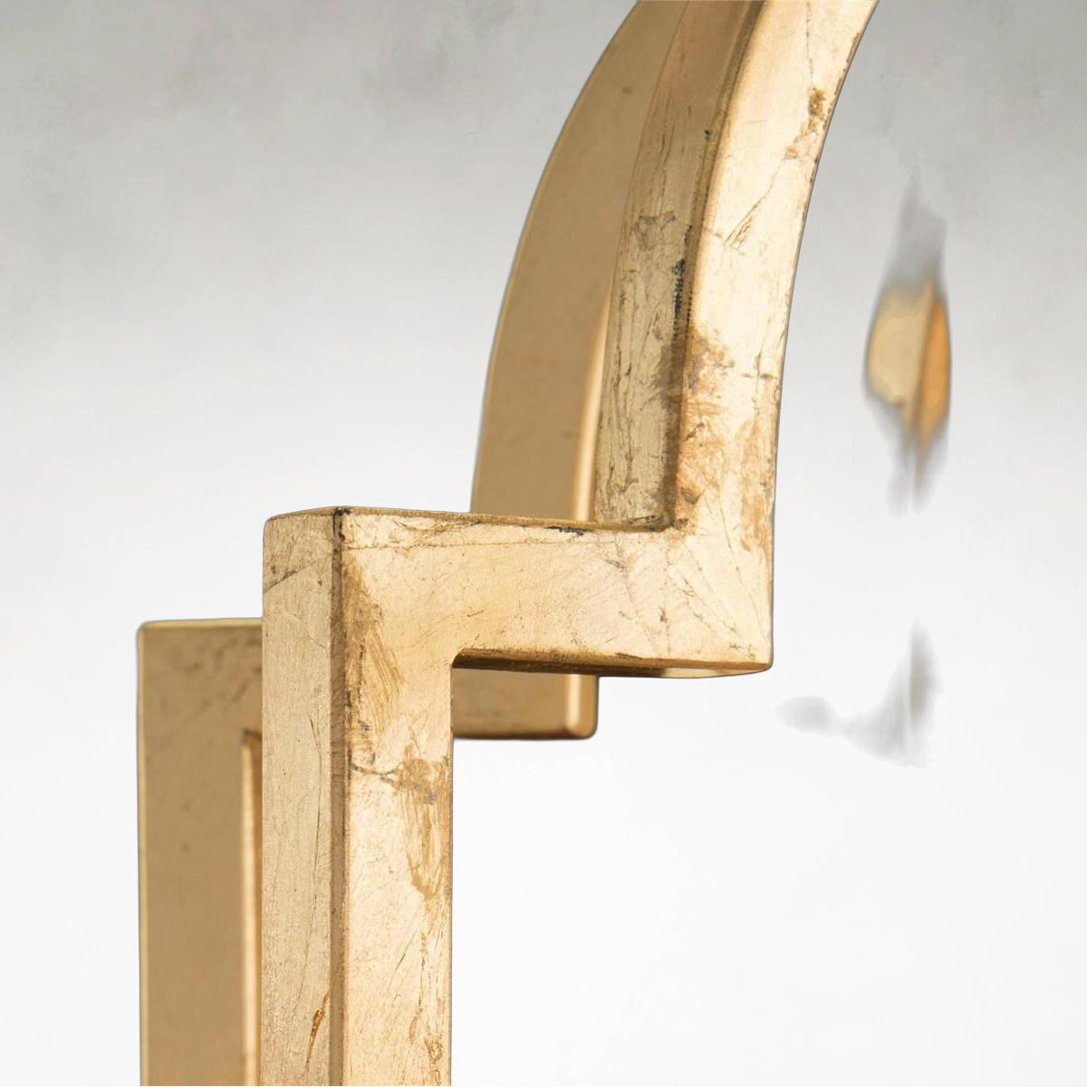 Leaha Eight-Light 37.5 Inch Gold Leaf Chandelier Ceiling Fixture