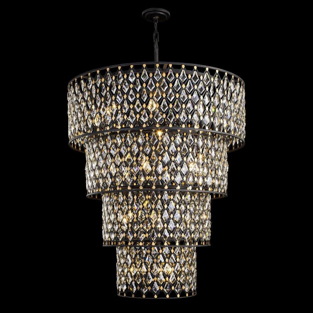 Varaluz Lighting - 345C21FGMB - Windsor 21-Light Chandelier in Glam Style 62 Inches Tall and 40 Wide