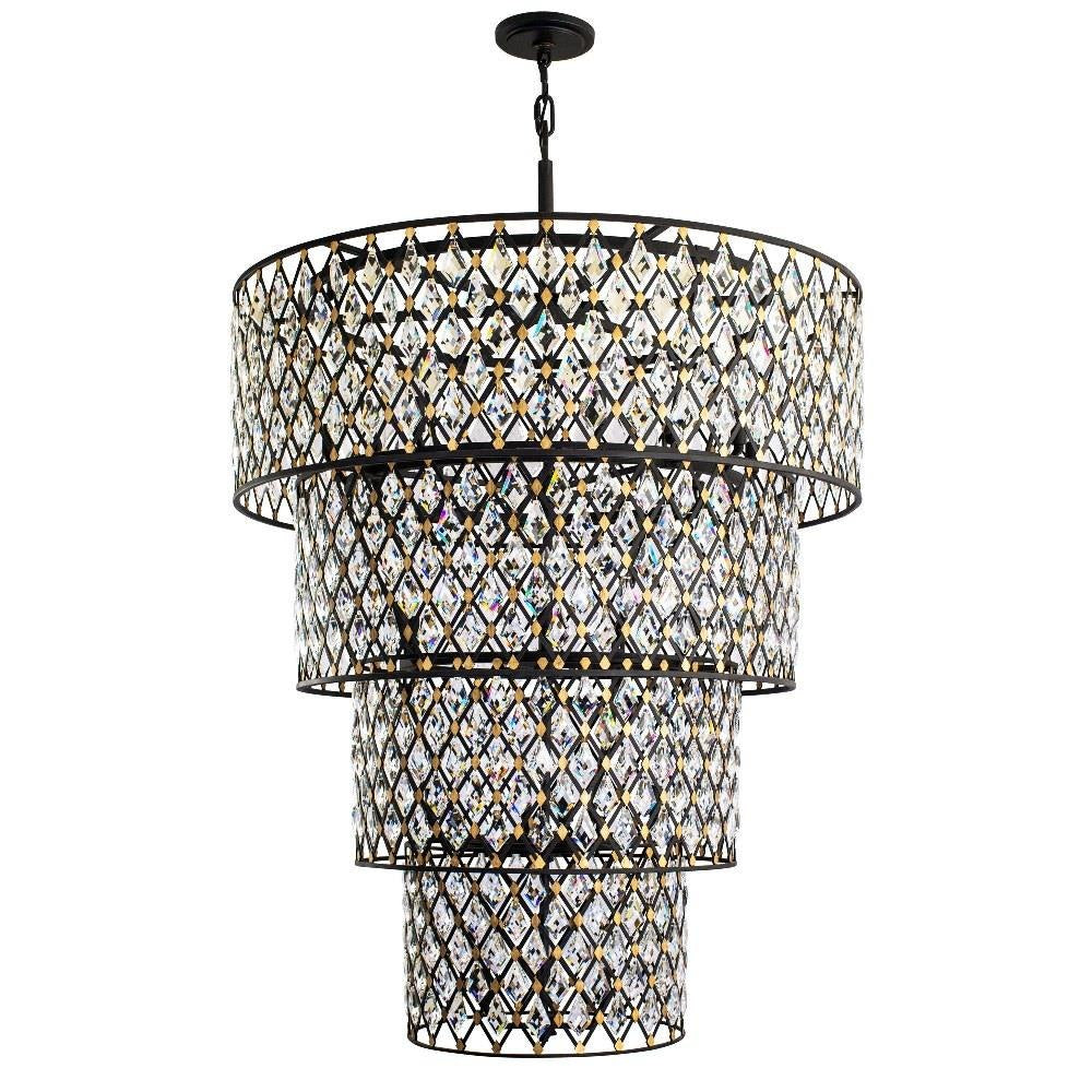 Varaluz Lighting - 345C21FGMB - Windsor 21-Light Chandelier in Glam Style 62 Inches Tall and 40 Wide