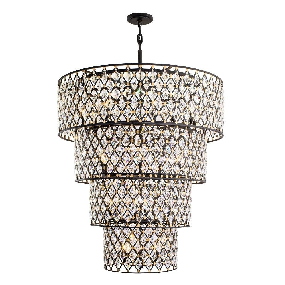 Varaluz Lighting - 345C21FGMB - Windsor 21-Light Chandelier in Glam Style 62 Inches Tall and 40 Wide