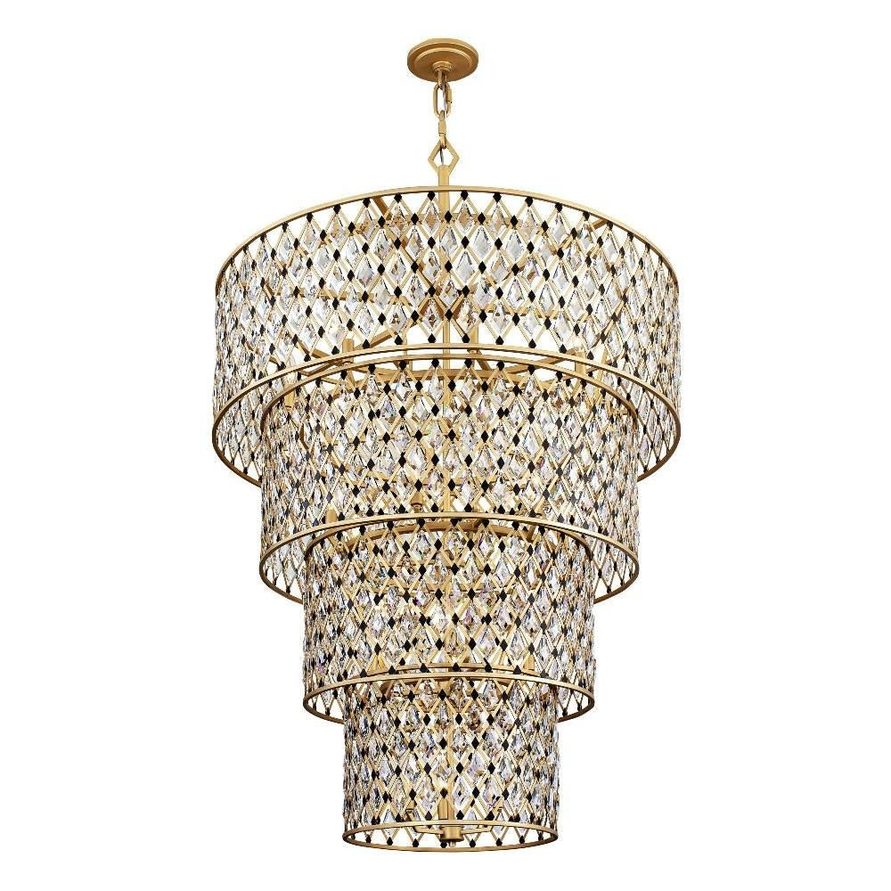 Varaluz Lighting - 345C21FGMB - Windsor 21-Light Chandelier in Glam Style 62 Inches Tall and 40 Wide