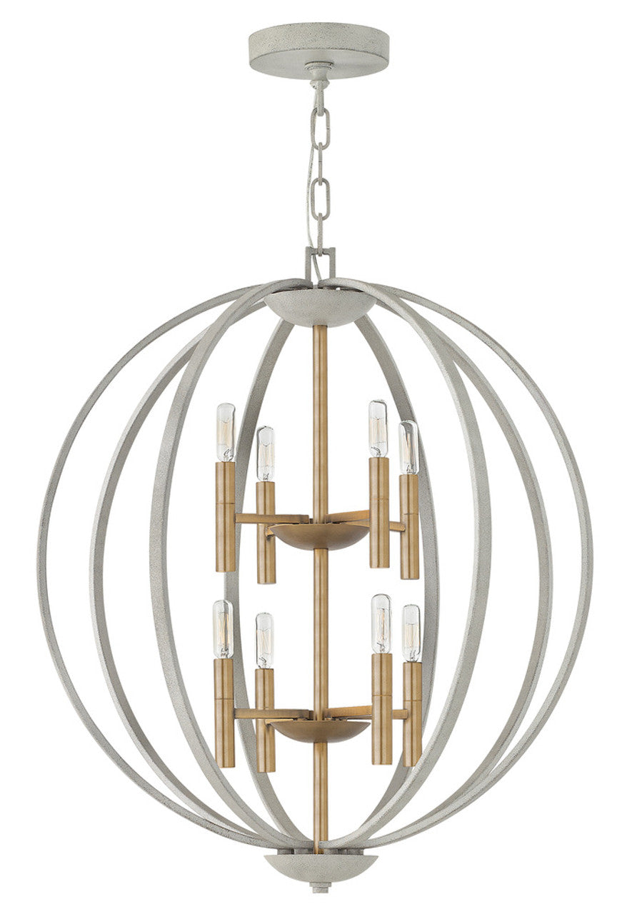 Constellation Pendant, 16-Light, Satin Brass with Satin White, 48"H (4656 SB/SW 9U404)