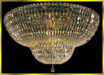 8 light crystal flush mount in gold plated finish