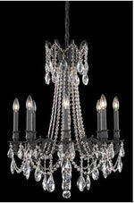 Bronze Eight-Light Chandelier with Royal Cut Crystal