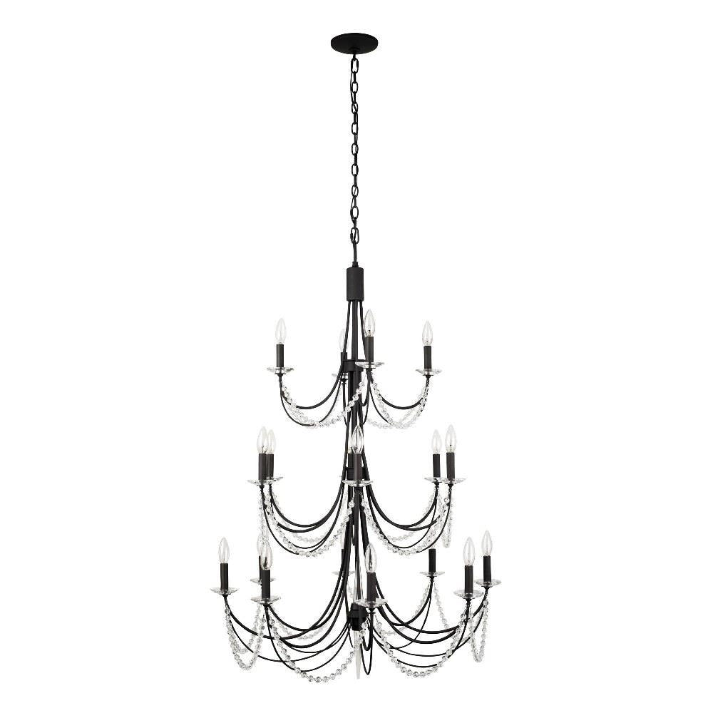 Varaluz Lighting - 350C18CB - Brentwood 18-Light Chandelier in Coastal Style 42.5 Inches Tall and 32 Wide