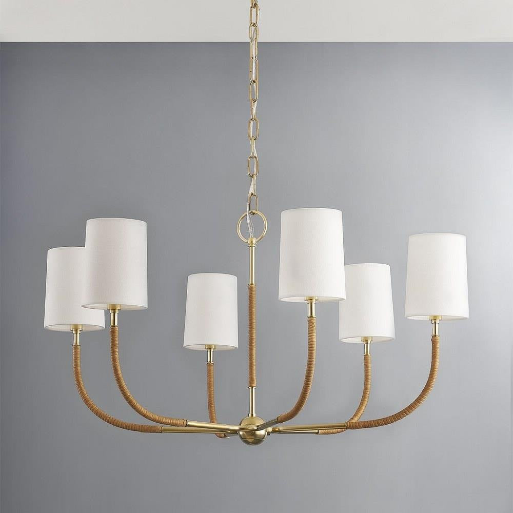 Bailey Street Home - 116-BEL-4885647 - Duckett Fields - 6 Light Chandelier-19 Inches Tall and 34 Inches Wide