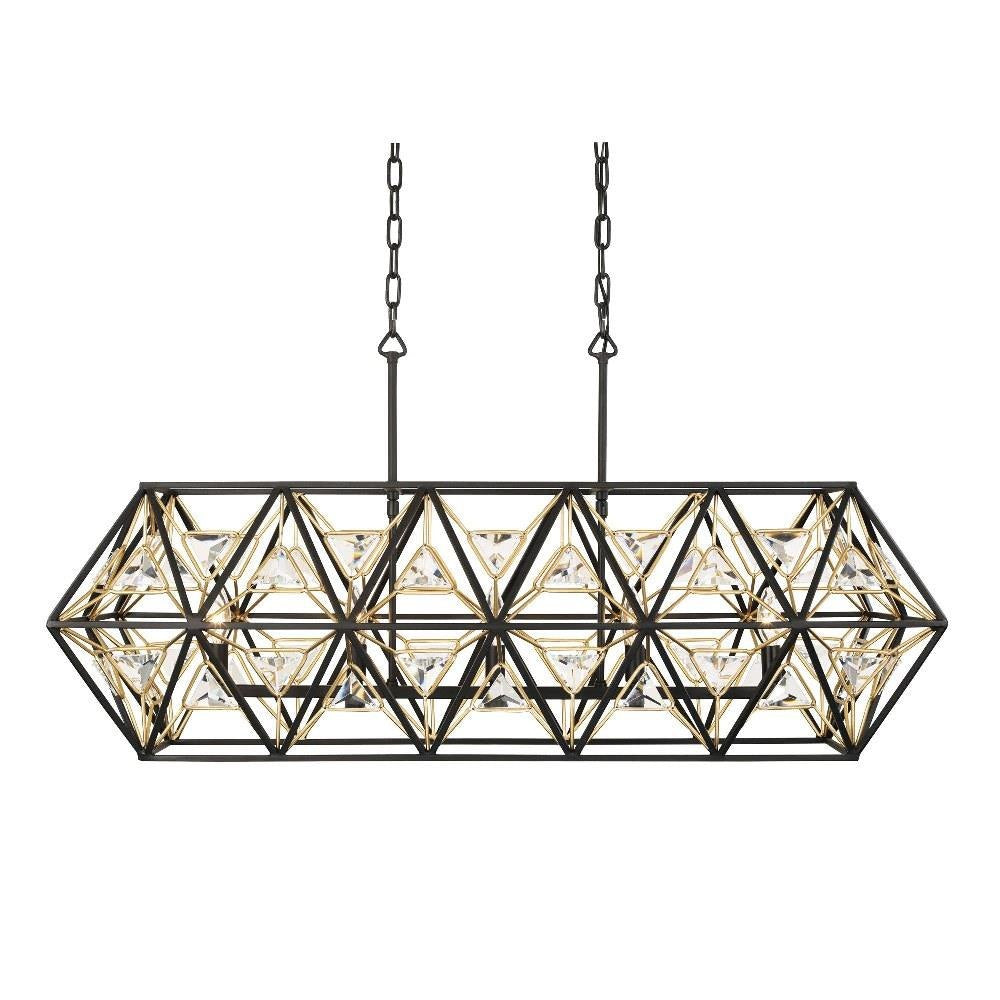 Varaluz Lighting - 353N05MBFG - Marcia 5-Light Linear Pendant in Glam Style 14 Inches Tall and 42 Wide