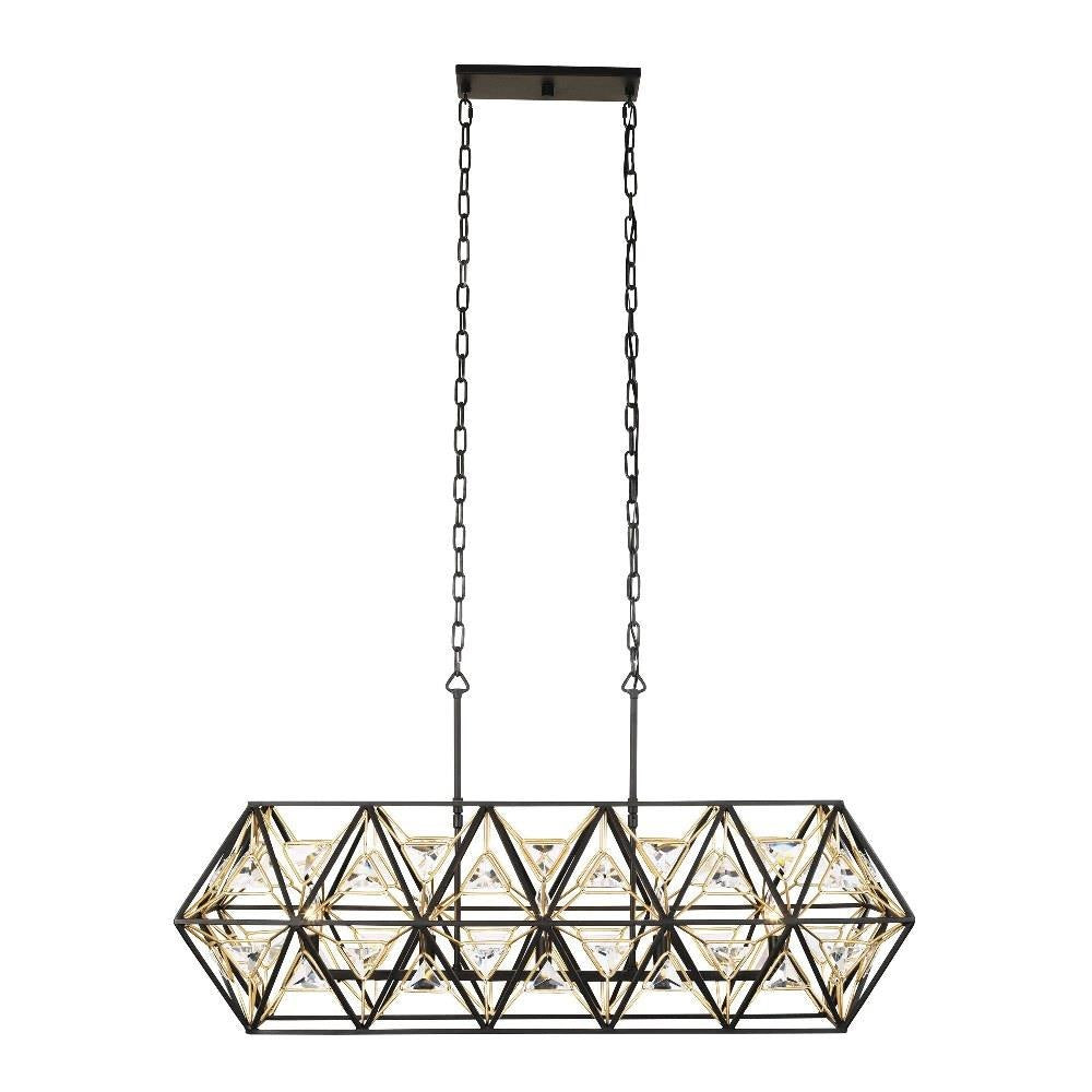 Varaluz Lighting - 353N05MBFG - Marcia 5-Light Linear Pendant in Glam Style 14 Inches Tall and 42 Wide